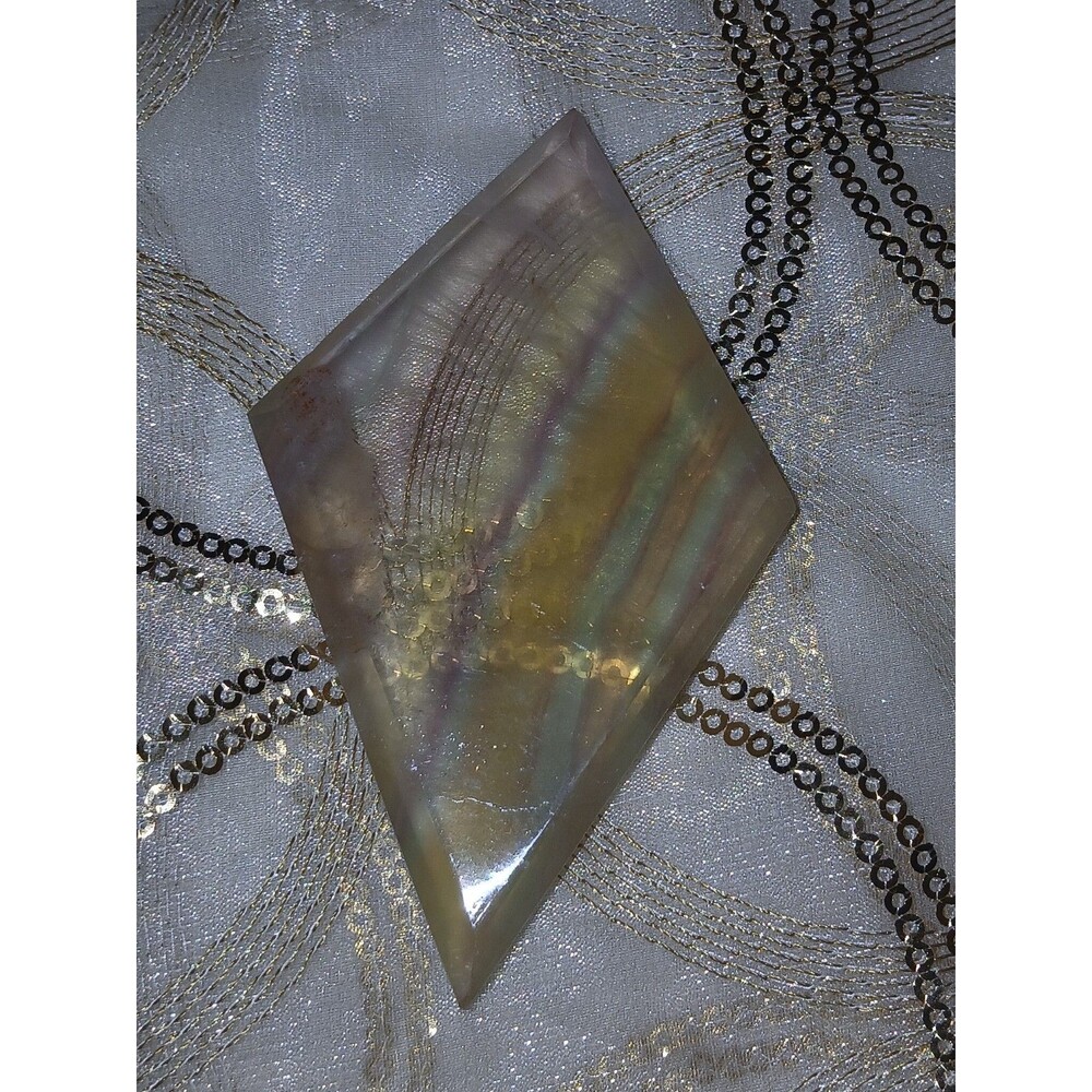 Fluorite Diamond Crystal Carving
